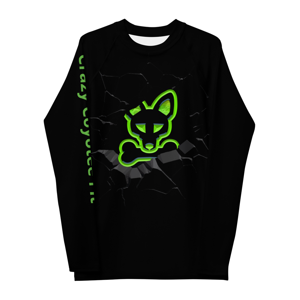 Coyote Rash Guard Men's Electric Black Dri Fit – Crazy Coyotee