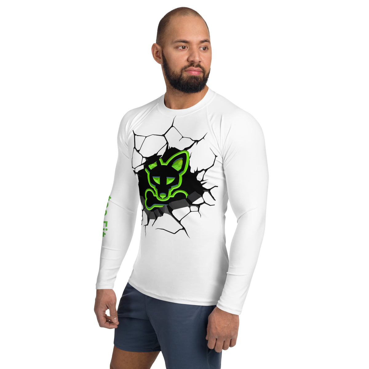 Coyote Rash Guard Men's Electrified White Dri Fit – Crazy Coyotee